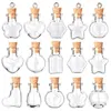 Storage Bottles 10 Units DIY Wishing Bottle Mini Glass Jar Transparent Corked Pendant