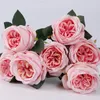 Dekorativa blommor konstgjorda rosbunt silke falska el shopping galleri restaurang blomma austin rosor orange blommor