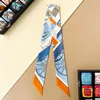 Sarongs Scarf Silk High Quality Her Horse Design Brand Scarves Twill Long Thin Narrow Tied Wrap Handle 100 Ribbon Tie Neck 230729