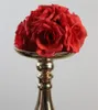 装飾的な花SPR 15cm赤いエレガントな人工シルククリンプローズフラワーボールウェディングルームパーティーの装飾用のキス