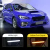 1 paar Auto LED DRL Tagfahrlicht Für Subaru WRX STI 2015 2016 2017 Gelb Blinker Stil Relais nebel Lünette cover239S