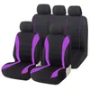 Car Seat Covers Universal Cover 5 Sports Polyester Full Set Plain Fabric Bicolor Stylish Accessoriess