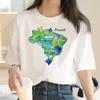 Мужские рубашки T Brazil Flag Tshirt Men Men Streetwear Summer Graphic Male Harajuku Manga Clothing