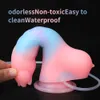 Analspielzeug WOYE Monster Leuchtender Squirting-Dildo, weiches Silikon, ejakulierendes Fantasie-Penis-Sexspielzeug, leuchtet im Dunkeln, Analplug, weiblicher Masturbator, 230728