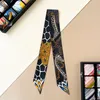 Sarongs Scarf Silk High Quality Her Horse Design Brand Scarves Twill Long Thin Narrow Tied Wrap Handle 100 Ribbon Tie Neck 230729