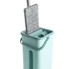 MOPS Ręcznie za darmo Squeeze Mop podłoga z wiadrem 360 Rotacyjne płaskie narzędzie do czyszczenia domowego podkładki mikrofibry mokre lub suche użycie 230728