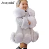 Jackets Winter Jacket Kids Girl Parkas Cute Warm Wedding Faux Fur Coat For Girls Children Clothes Soft Party Baby Coats 230728