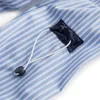 Mäns avslappnade skjortor Lacible Autumn Blue Rands Patch Pocket Shirt Rockar Män kvinnor Lossa långärmad skjorta Jacka Harajuku Streetwear Button Shirt 230728