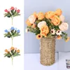 Decorative Flowers DIY Nordic Style Blooming Party Fresh Artificial Silk Flower Living Room Bouquet Indoor Simulation Rose Garden Home