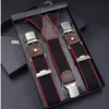 Bretelles en cuir véritable hommes 3 6 Clips mâle Suspensorios sangle de ceinture réglable Bretelles Vintage vêtements accessoires 230729