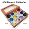 Decorative Objects Figurines Artificial Crystal Glass Diamond Jewel Paperweight Home Decor Children Toys 12 Color Round Cut Crystal Gem Gift Box Set 12pcs 230812