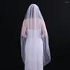 Bridal Veils V05 Veil With Pearls For Wedding Party Multi Size Elegant Waltz Comb White Ivory One Layer Chapel Length