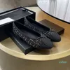 Marque Ballet Flat Chaussures en cuir véritable Designer Chaussures décontractées pour femmes Flats Designer Wedding