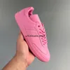 Pharrell HumanRace Sênis Sapatos Designer Mens Amarelo Verde Verde laranja roxo rosa Branco Black Mulher Walking Trainer 36-44