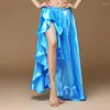 Scena zużycie 2023 Tańczące brzuch pociąganie długie satynowe spódnica lady taniec spódnice kobiety seksowne orientalne