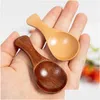 Tea Scoops Small Wooden Kitchen Salt Coffee Sugar Spoons For Spice Connt Jars Home Cooking Accessory Drop Delivery Garden Dining Bar Dhozm