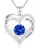 CDE Forever Love Collane con ciondolo a forma di cuore da donna in argento sterling 925 con pietra portafortuna in zirconia, gioielli regalo per donne mamma fidanzata ragazze lei D43258