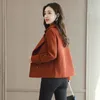 Kvinnorjackor Solid Color Short Wool Blend Coat Women Vintage Double Breasted Tweed Jackets med fickor Autumn Slim Outwear Office Lady 230728