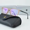 Solglasögon ramar mäns affärs fritidsstil fyrkantig titan acetat ram glasöglasser icke-skruvar design premium optiska myopia glasögon p5073