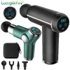 Helkroppsmassager LCD Display Massage Gun Portable Percussion Pistol Massager Body Neck Deep Tissue Muscle Relaxation Pain Relief Fitness 230728