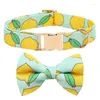 Dog Collars Small Collar With Bowknot Cute Bowtie Puppy Nylon Flower Fruit Print For Medium Dogs Chihuahua Necklace