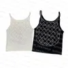 Strass Letter Knits Top Vrouwen Zomer Sport Tops Sneldrogend Tank Top Gym T-shirt