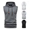 Men's Hoodies 2023 Winter Sleeveless Hoodie Sweater Pullover Korean Fashion Street Designer Top Casual Sweatshirt