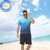 T-shirts pour hommes Beach Summer Mens T-shirts de sport de grande taille Surf Swim Shirt Short Sleeve Quick Dry Sportswear Outdoor Water Swimming Top