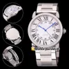 42mm日付ロンドW6701011 Gents Watches White Dial Automatic Mens Watchステンレス鋼バセレッ​​ト高品質6スタイルhwcr HelloWat225t