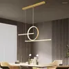 Hängslampor modern mode ledt svart guld matbord kök sovrum vardagsrum el restaurang café studie hängande ljuskrona