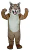 Halloween High quality TAN WILDCAT Mascot Costume Cartoon Fancy Dress fast shipping Adult Size