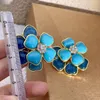 Orecchini a bottone ipoallergenici 1 paio di orecchini a fiore multistrato alla moda gioielli di moda tridimensionali da donna ultraleggeri
