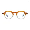 Lunettes de soleil hommes à la main couleur mate acétate lunettes cadre rétro concepteur lunettes optiques femmes myopie lecture lunettes de prescription