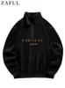 Heren Hoodies Sweatshirts Hoodie voor mannen Fuzzy Polar Fleece Sweatshirt Letter Geborduurde Coltrui Street chic Pullover Winter Unisex Rits Sweats 230728