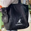 Moda Kangol Kangaroo Tote Bag Feminino Grande Capacidade Nylon Impermeável Bolsa Sólida Feminino Hasp Snap Buckle Compras Bolsas de Ombro