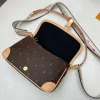 Letter Flower Baguette Shouder Bag Women Small Square Bag Wide Strap Single Crossbody Bags Luxury Underarm Handbag Messenger Purse Sac