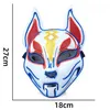 Halloween Fox Masque Cosplay Party LED Glow Masque Japonais Anime Fox Masque Coloré Neon Light EL Masque Glow In The Dark Club Props FY0276 JY26