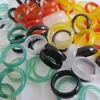 Diâmetro interno 16mm-18mm Largura 6mm Venda direta da fábrica Anel de ágata Novo Jade Ágata Acessórios Casal RingS preto rosa verde branco vermelho