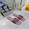 Luxury Flat Mule Slippers Gold Metallic Calf Leather Outsole Slides Circle Signature Fashioned Soft Calfskin Wide Front Strap Sandals