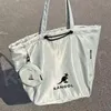 Mode Kangol kangourou sac fourre-tout femmes grande capacité en Nylon étanche solide sac à main moraillon bouton pression Shopping sacs à bandoulière