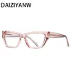 Solglasögon vintage TR90 Cat Eye Women Fashion Högkvalitativ anti Blue Light Glasses Metal Spring Hinge Anpassat recept