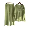 Damenblusen, Baumwollhemd, Damen-Vintage-Chirt-Blusen-Set, hoch taillierte Hosen, 2-teiliger Anzug in Übergröße