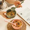 Bols Bol À Riz Style Japonais Ménage Europe Du Nord Céramique Vaisselle Creative Macaron Couleur Cuisine Pratique Soild