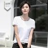 Koszulka damska T-shirt Kobiety białe topy tee letnie koreańskie modne moda czarny krótki rękaw Y2K szczupły koszulki HARAJUKU Koszulka damska 230728