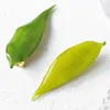 Decorative Flowers Resin Leaf Bamboo Leaves Shape Hairpin DIY Handmade Jewelry Hair Ornament Earring Accessories Material 2pcs
