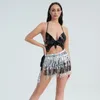 Стадия Wear Women Sequin Tance Dance Dance Jazz Pole Sust Tassel Dress Dress Club Comsome Comsume