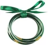 Bangle Lätt färgglad glitterfylld geléarmband armband stapelbar silikon bowknot set söta mousserande smycken