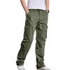 Pantalons pour hommes Cargo Élégant Skin-touch Man Pure Color Sports Casual Straight Joggers For Running