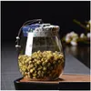 Storage Bottles Jars 1000Ml Glass Container Food Bottle Empty Jar With Sealing Lid Er Large Capacity Drop Delivery Home Garden House Otxcr