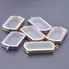 Pendant Necklaces 10Pcs Plain Rectangle Glass Medaillion Floating Charm Locket Alloy Jewelry Making Necklace Keychain Craft Gift Supplies